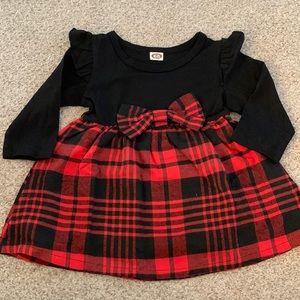Black&Red Plaid Baby Girl Dress